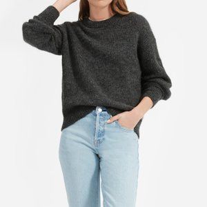 Everlane Oversized Alpaca Crew Sweater - Charcoal Grey